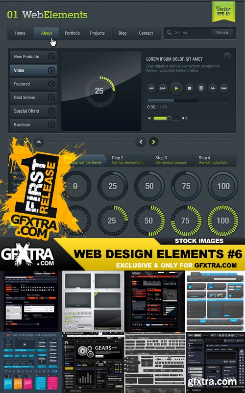 Web Design Elements #6 - 30 Vector