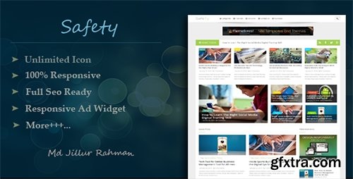 ThemeForest - Safety v1.1 - Responsive MultiPurpose Blogger Template