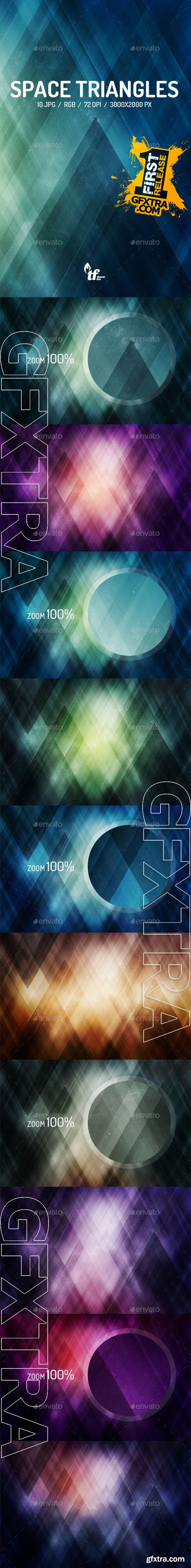 Space Triangles Backgrounds - GraphicRiver 9088678