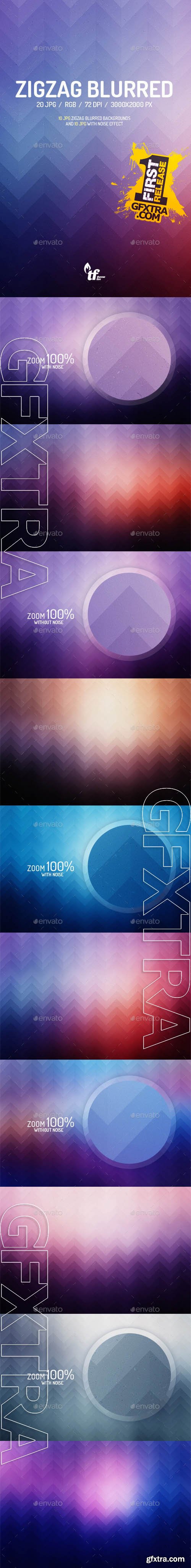 Zigzag Blurred Backgrounds - GraphicRiver 8992820