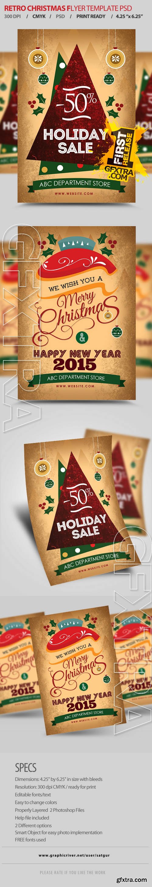 New Year / Christmas Flyers - Creativemarket 92832