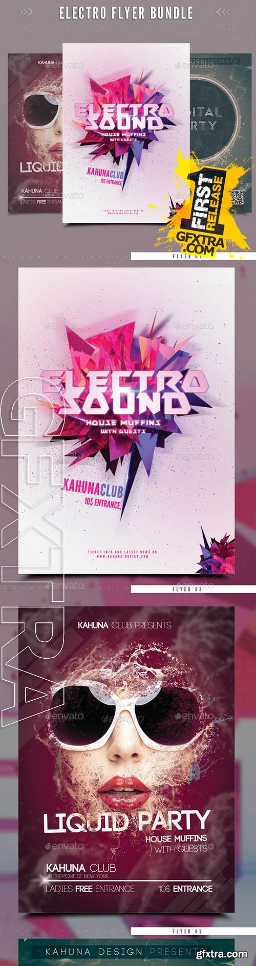 Electro Party Flyer Bundle - Graphicriver 9113021