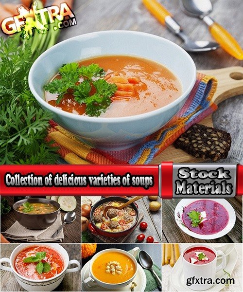 Collection of delicious varieties of soups 25 UHQ Jpeg