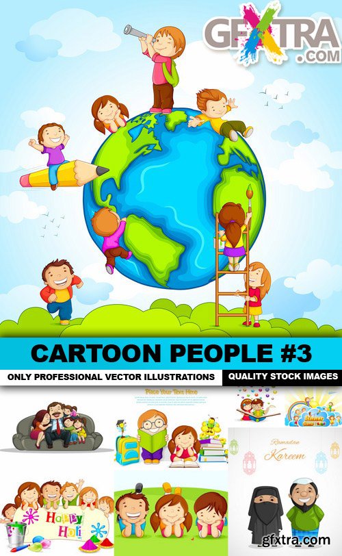 Cartoon People #3 - 25 Vector