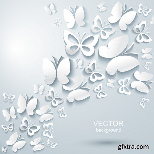 Stock Vectors - Butterfly 4, 25xEPS