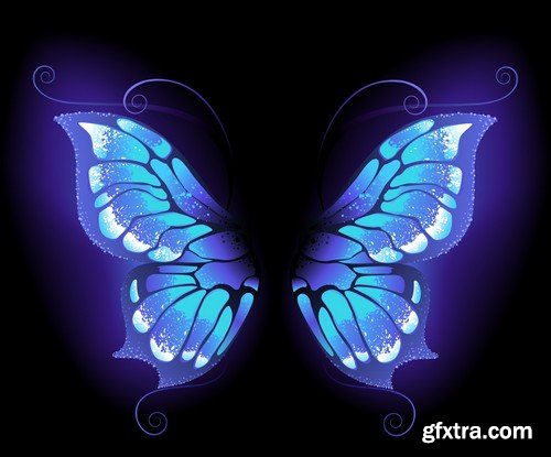 Stock Vectors - Butterfly 4, 25xEPS