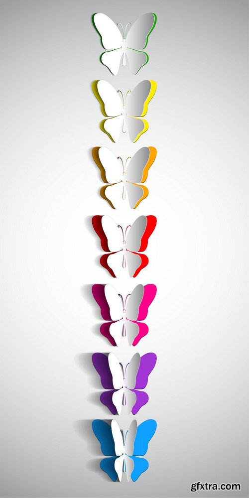 Stock Vectors - Butterfly 4, 25xEPS