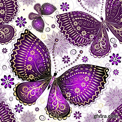 Stock Vectors - Butterfly 4, 25xEPS