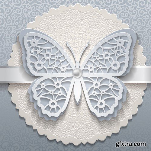 Stock Vectors - Butterfly 4, 25xEPS