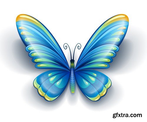 Stock Vectors - Butterfly 4, 25xEPS