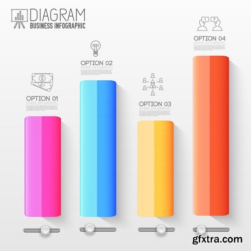 Stock Vectors - 3D Infographic Chart 8, 25xEPS