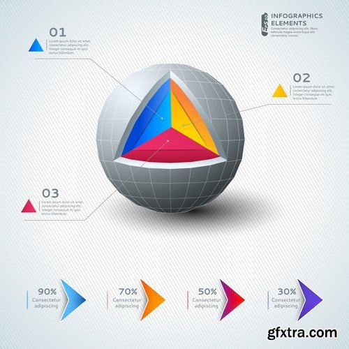 Stock Vectors - 3D Infographic Chart 8, 25xEPS