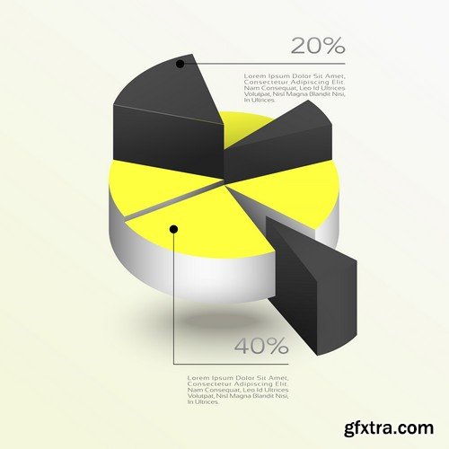 Stock Vectors - 3D Infographic Chart 8, 25xEPS