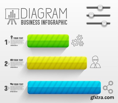 Stock Vectors - 3D Infographic Chart 8, 25xEPS