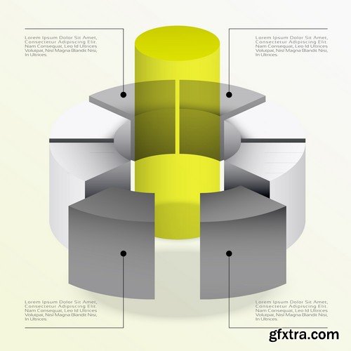 Stock Vectors - 3D Infographic Chart 8, 25xEPS