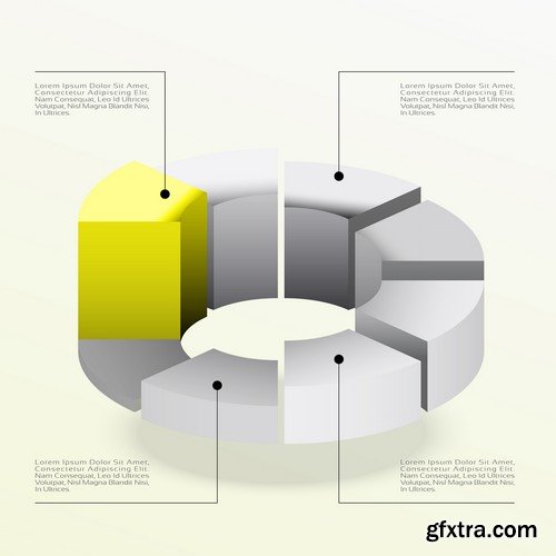 Stock Vectors - 3D Infographic Chart 8, 25xEPS