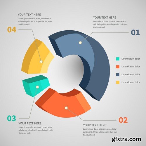 Stock Vectors - 3D Infographic Chart 8, 25xEPS