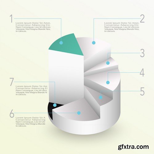 Stock Vectors - 3D Infographic Chart 8, 25xEPS