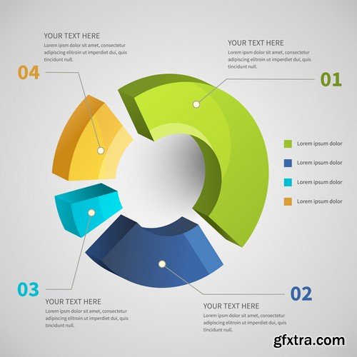 Stock Vectors - 3D Infographic Chart 8, 25xEPS