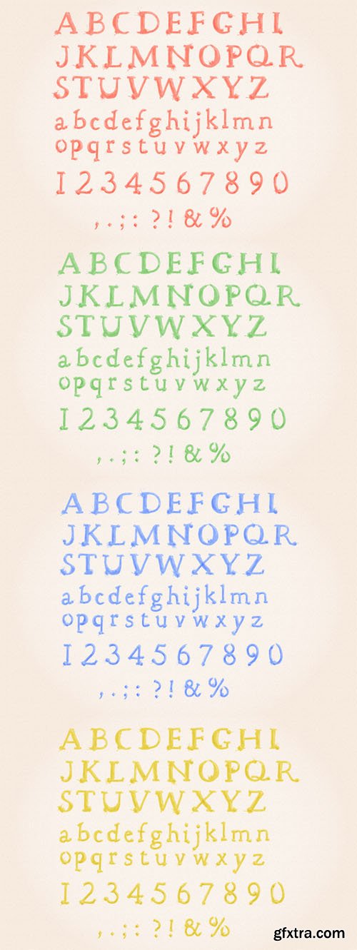 Watercolor Vector Alphabet