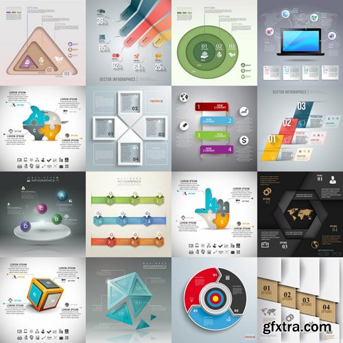 Infographics Design Elements#58 - 25 Vector