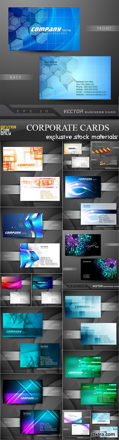 Corporate Cards Collection, 15xEPS