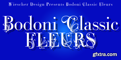 Bodoni Classic Fleurs Font for $39