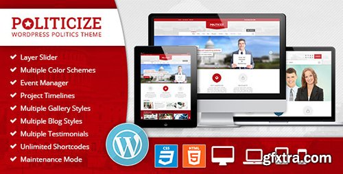 ThemeForest - Politicize v1.0 - Political Responsive WordPress Theme