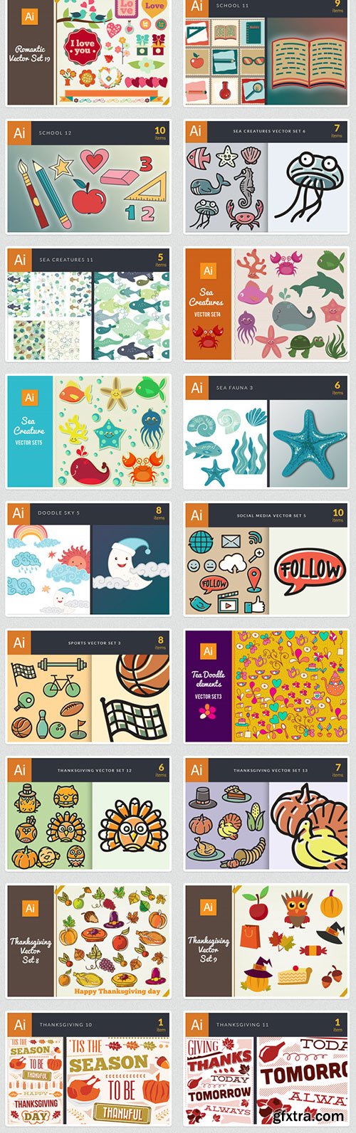 845 Premium Vector Packs worth $11,470