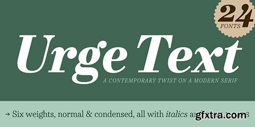 Urge Text Font Family - 24 Font $720