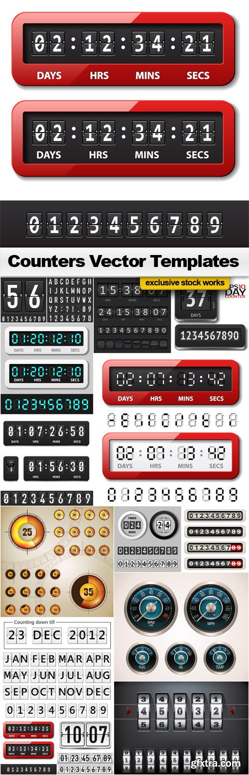 Vector Counters Templates - 15 EPS