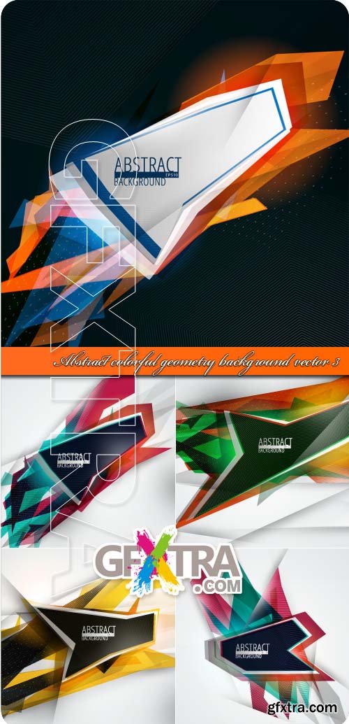Abstract colorful geometry background vector 3