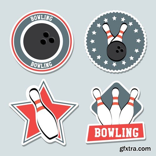 Stock Vectors - Bowling, 25xEPS