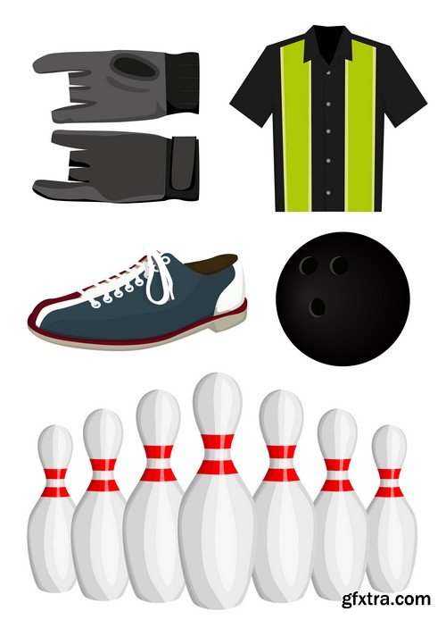 Stock Vectors - Bowling, 25xEPS