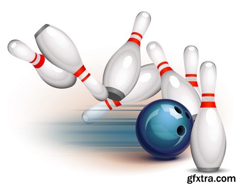 Stock Vectors - Bowling, 25xEPS