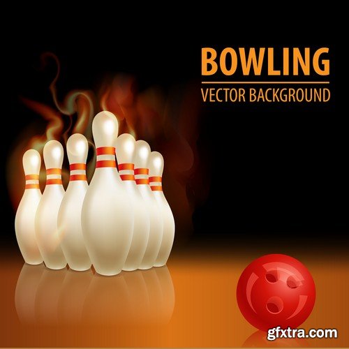 Stock Vectors - Bowling, 25xEPS