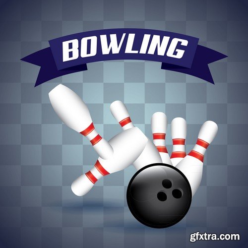 Stock Vectors - Bowling, 25xEPS