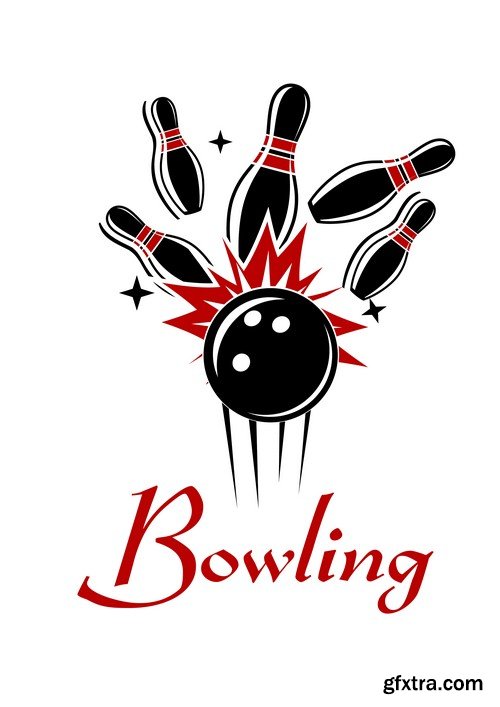 Stock Vectors - Bowling, 25xEPS