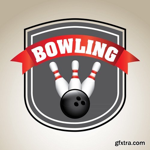 Stock Vectors - Bowling, 25xEPS