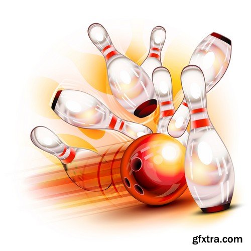 Stock Vectors - Bowling, 25xEPS