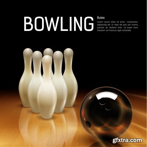 Stock Vectors - Bowling, 25xEPS