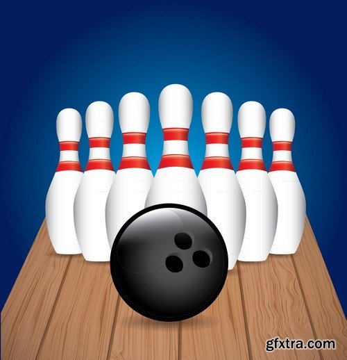 Stock Vectors - Bowling, 25xEPS