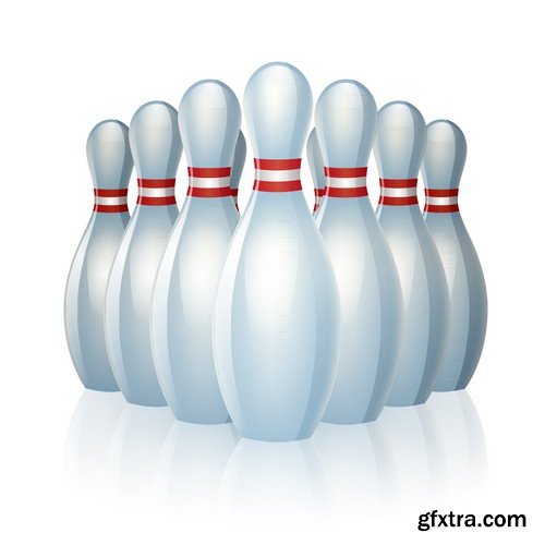 Stock Vectors - Bowling, 25xEPS