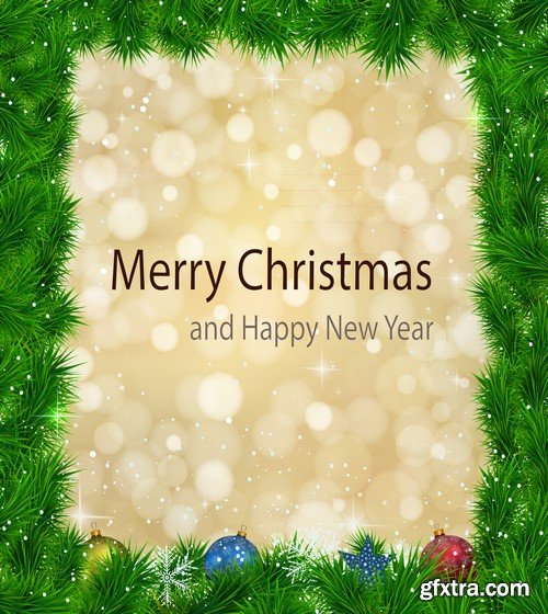 Stock Vectors - Merry Christmas Background 2, 25xEPS