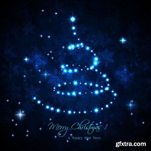 Stock Vectors - Merry Christmas Background 2, 25xEPS