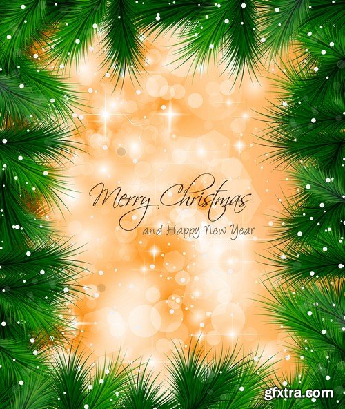 Stock Vectors - Merry Christmas Background 2, 25xEPS