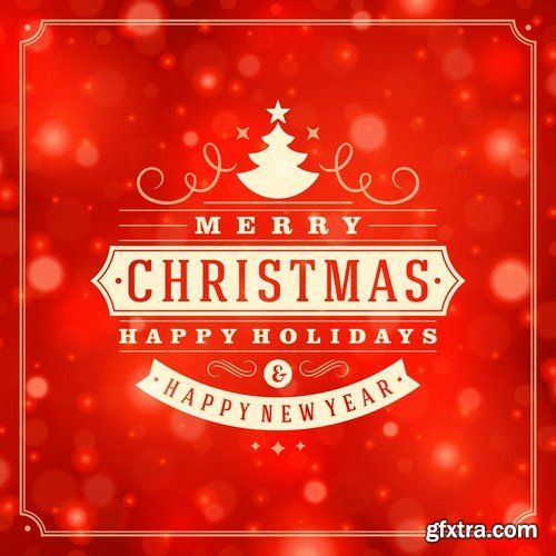 Stock Vectors - Merry Christmas Background 2, 25xEPS