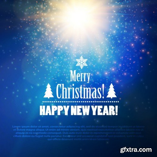 Stock Vectors - Merry Christmas Background 2, 25xEPS