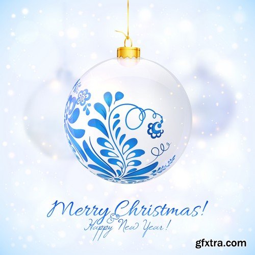 Stock Vectors - Merry Christmas Background 2, 25xEPS