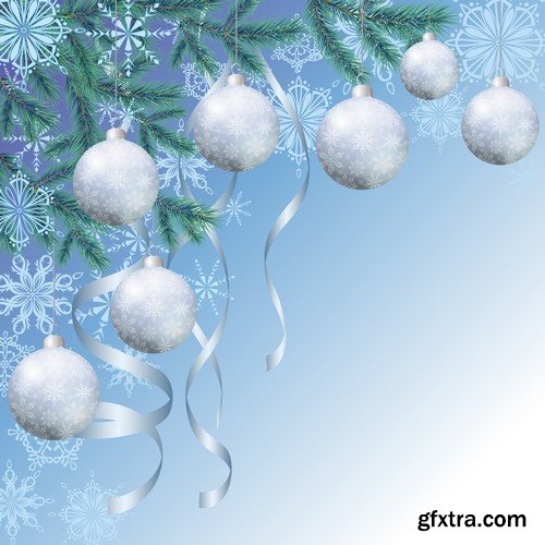 Stock Vectors - Merry Christmas Background 2, 25xEPS